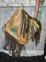 Feather patch crossbody