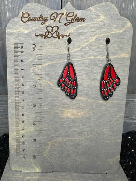 Butterfly wings red/black