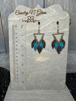 Southwest brown/turquoise chandeliers