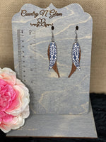 Bohemian navy design and pecan feathers