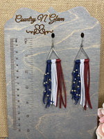 American flag Charitys with stardust beads
