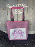 Concord purple lotus flower purse
