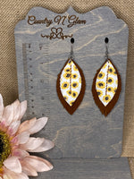 Hand stitched sunflowers & tobacco petals