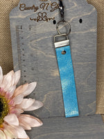Shimmer turquoise key fob
