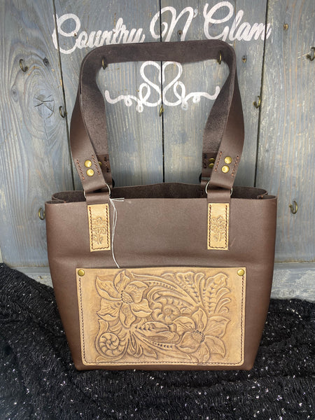 Chocolate floral purse