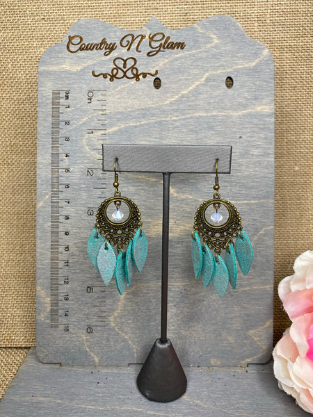 Iced turquoise chandeliers