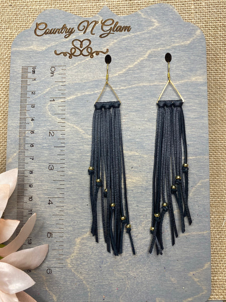 Black knotted Charitys-gold triangles
